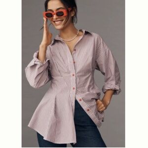 Maeve Waisted Buttondown Shirt